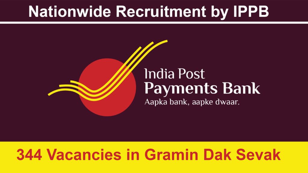 344 Vacancies in Gramin Dak Sevak: Nationwide Recruitment by IPPB